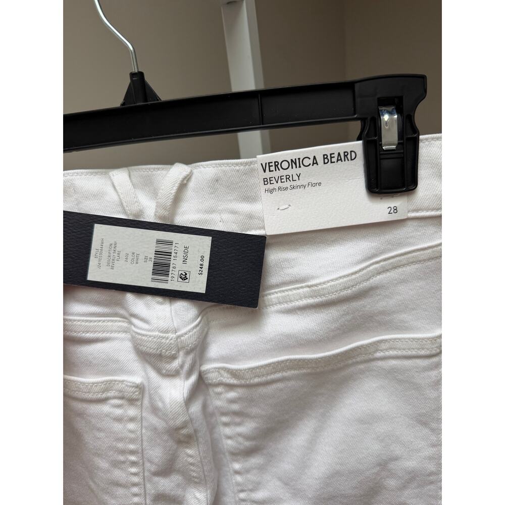 NEW Veronica Beard Beverly Skinny-Flare Jean White size 28 - Picture 7 of 7